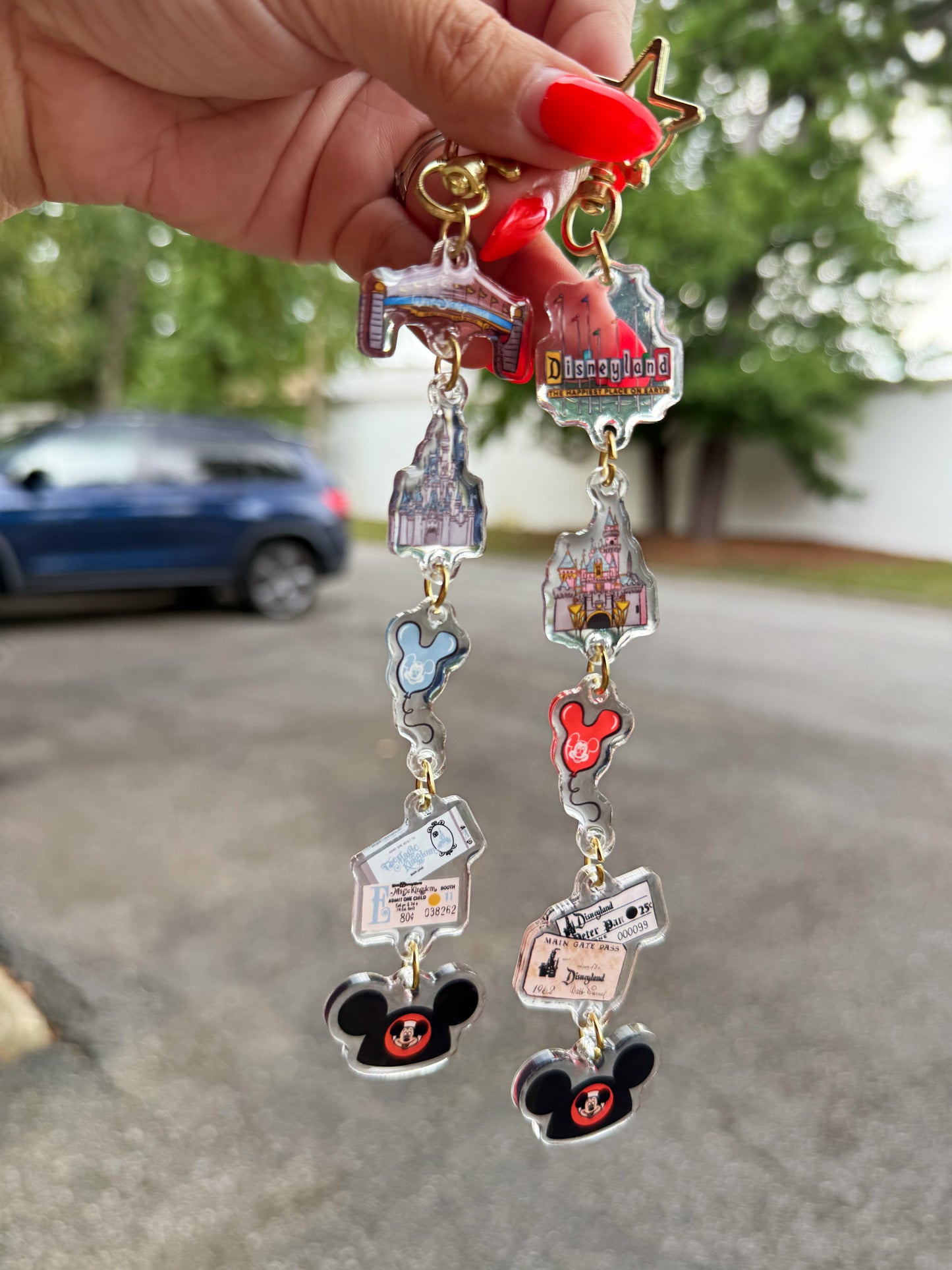 READY TO SHIP - COAST TO COAST 5 CHARM EPOXY BAG CHARM / KEYCHAIN