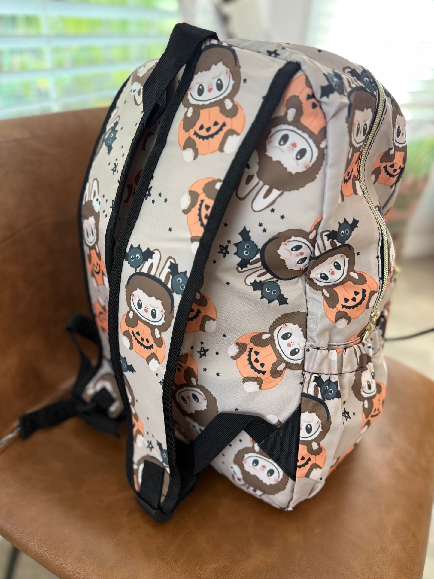 RTS- LABUBU PUMPKIN - STANDARD SIZE BACKPACK