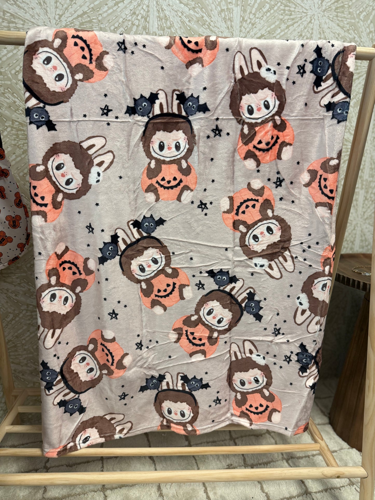 RTS- LABUBU PUMPKIN - MINKY BLANKET