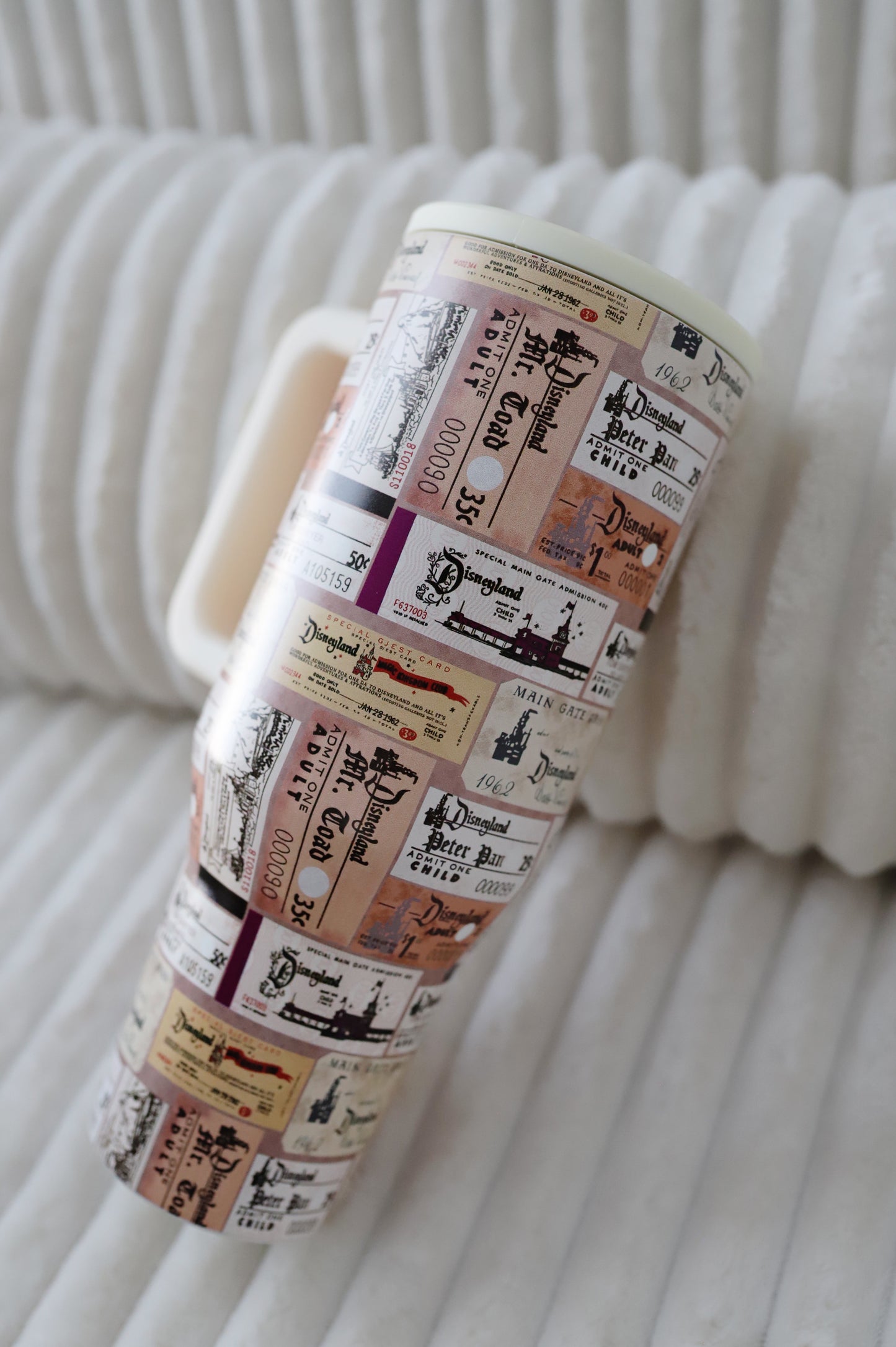 READY TO SHIP - DLR Vintage Ticket 40oz tumbler