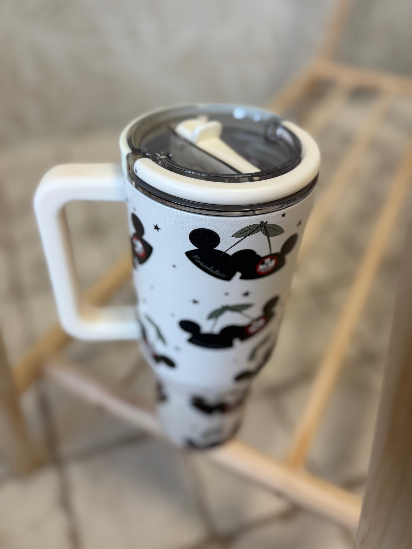 READY TO SHIP - MOUSEKETEER HAT CHERRYS - STAINLESS STEEL INSULATED TUMBLER 32oz