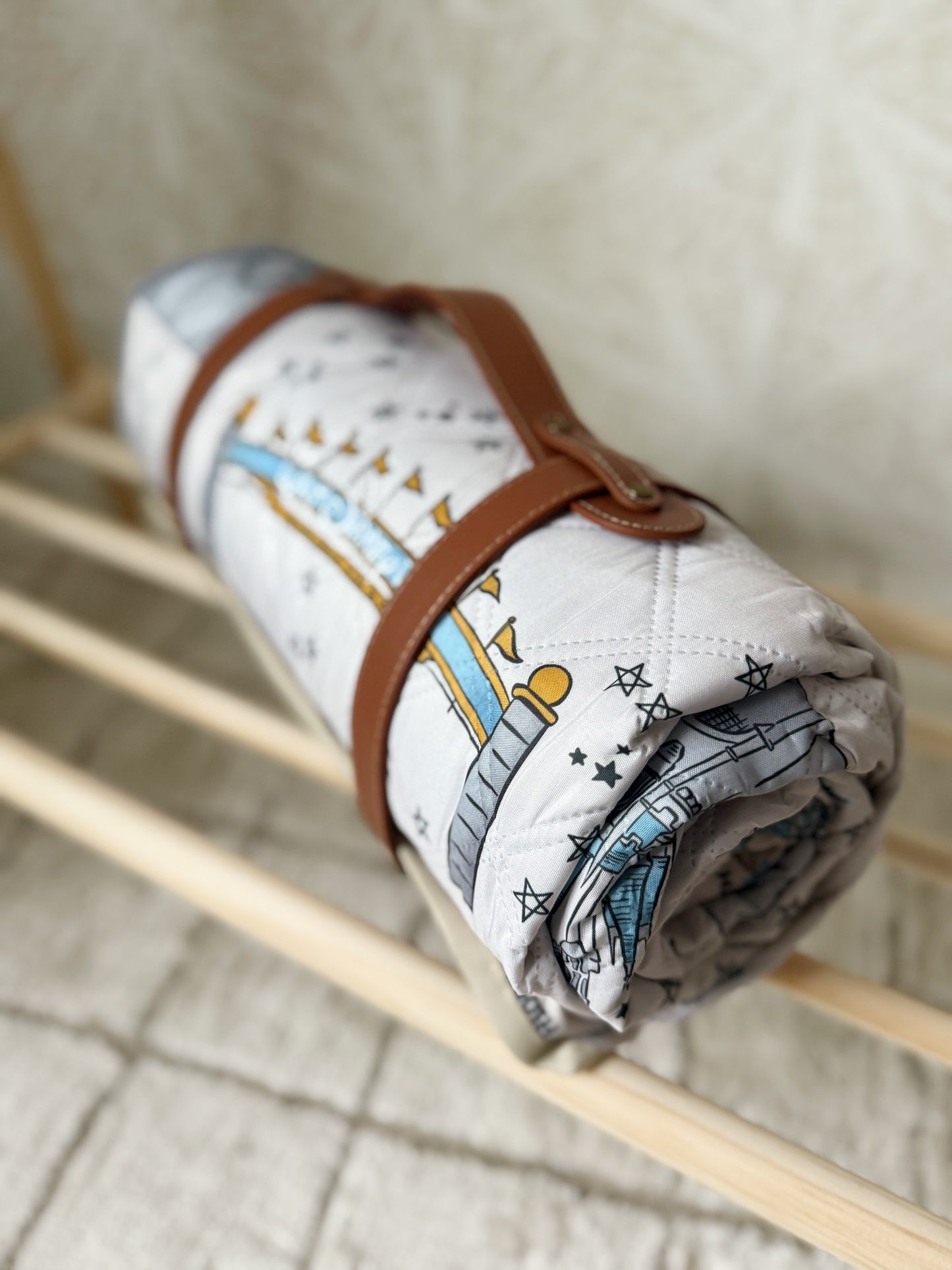 READY TO SHIP - EAST COAST MAGIC WDW - WATERPROOF MAT WITH LEATHER STRAP