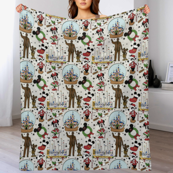 RTS - DLR Christmas at the Parks - Minky Blanket (50 x 60)