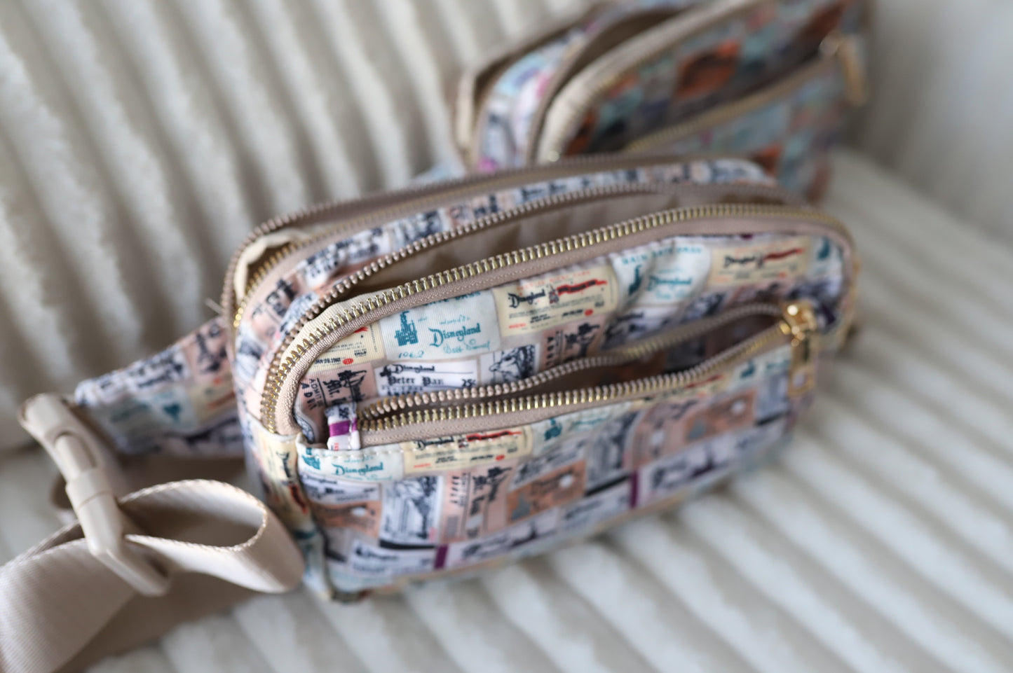 READY TO SHIP - DLR VINTAGE TICKET - BELT BAG