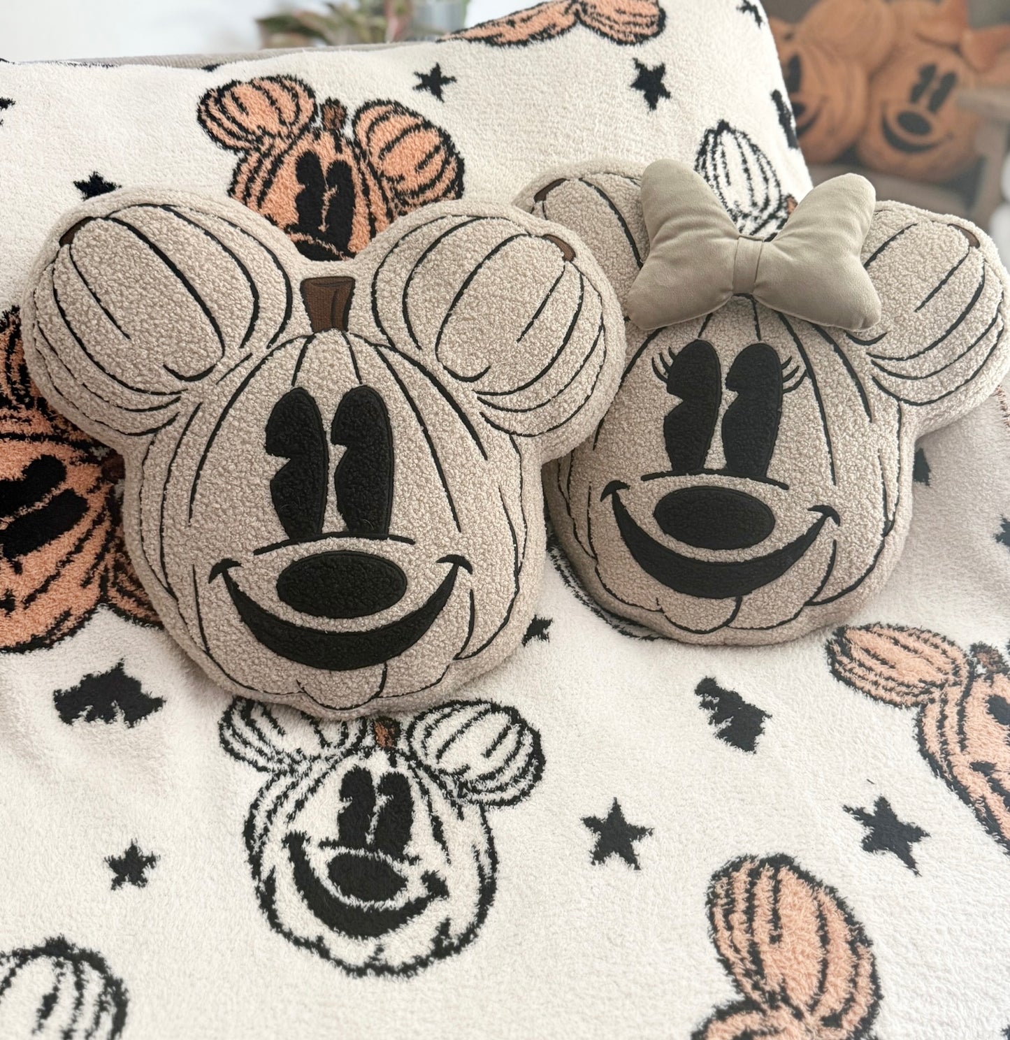 READY TO SHIP - BEIGE MOUSE PUMPKIN PILLOW