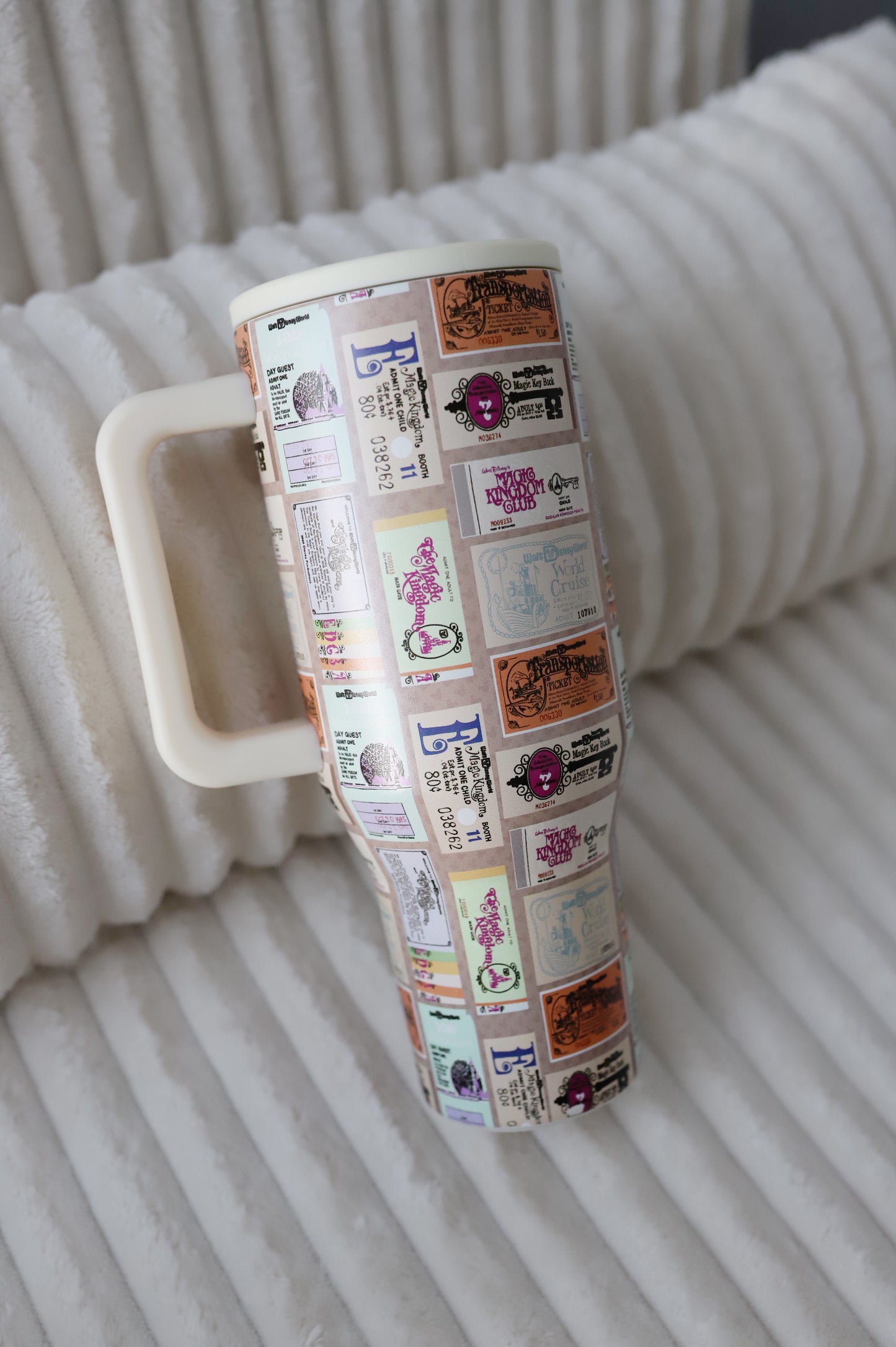READY TO SHIP - WDW Vintage Ticket 40oz tumbler
