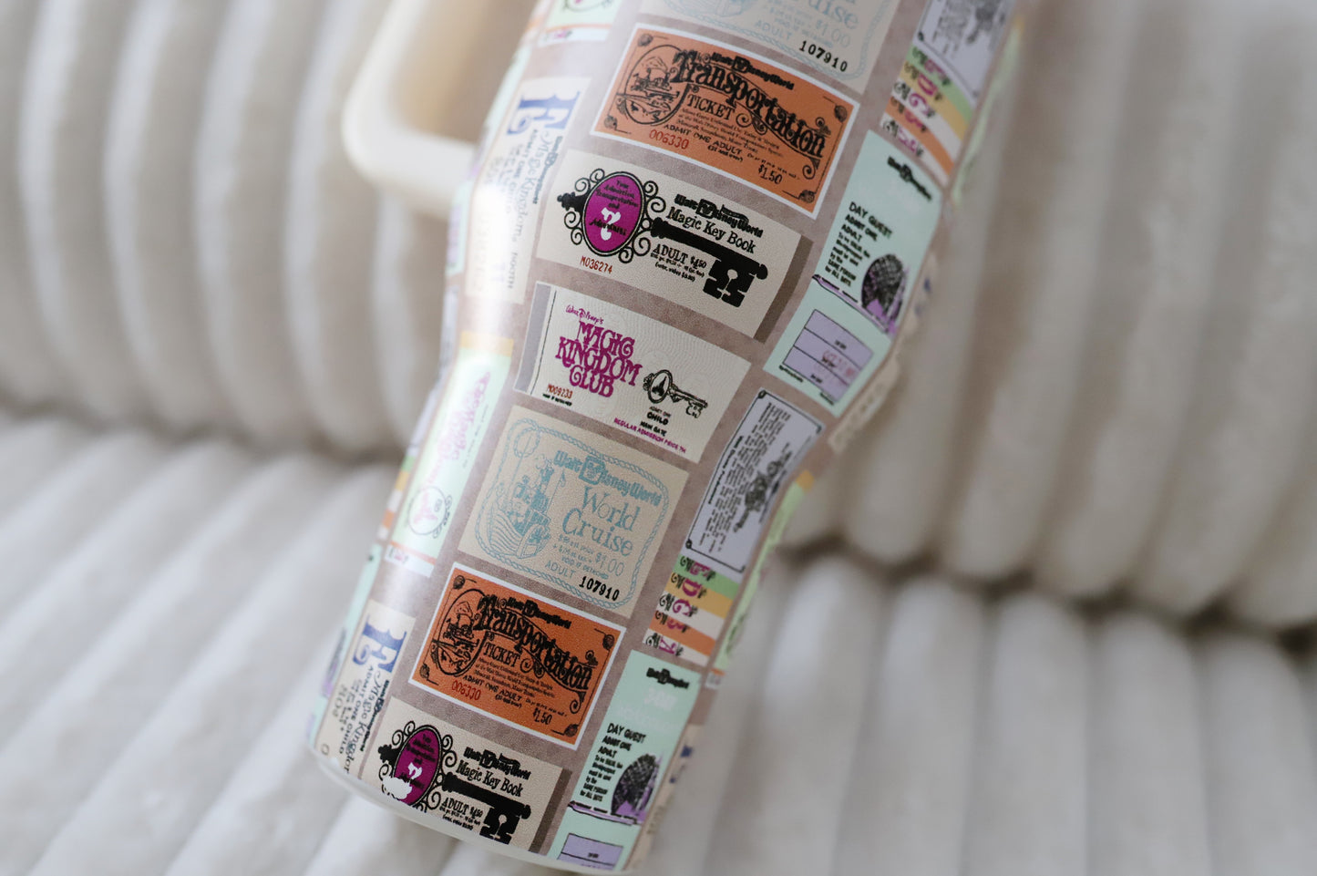READY TO SHIP - WDW Vintage Ticket 40oz tumbler