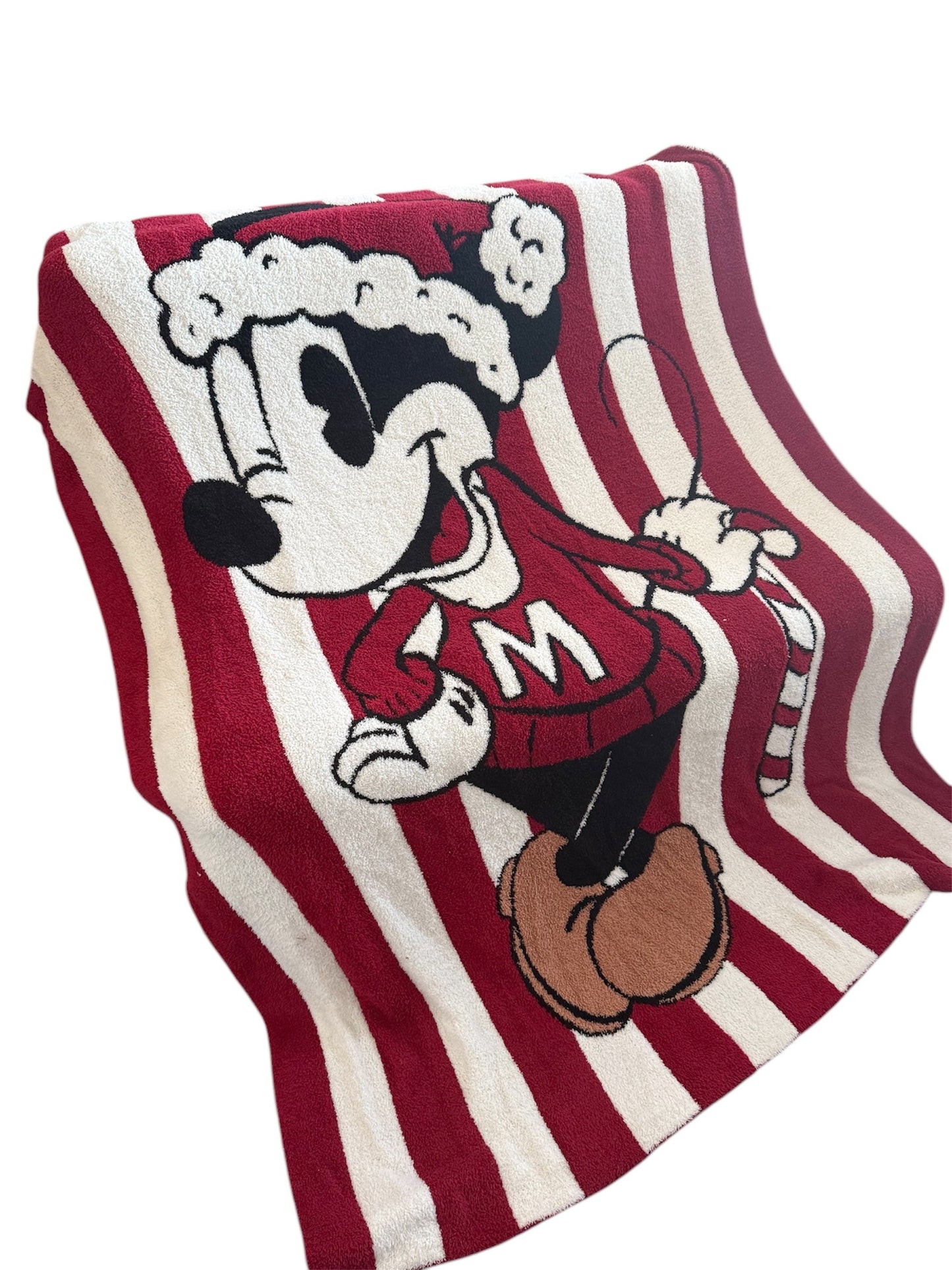 READY TO SHIP- VINTAGE SANTA MOUSE- KNITTED BLANKET