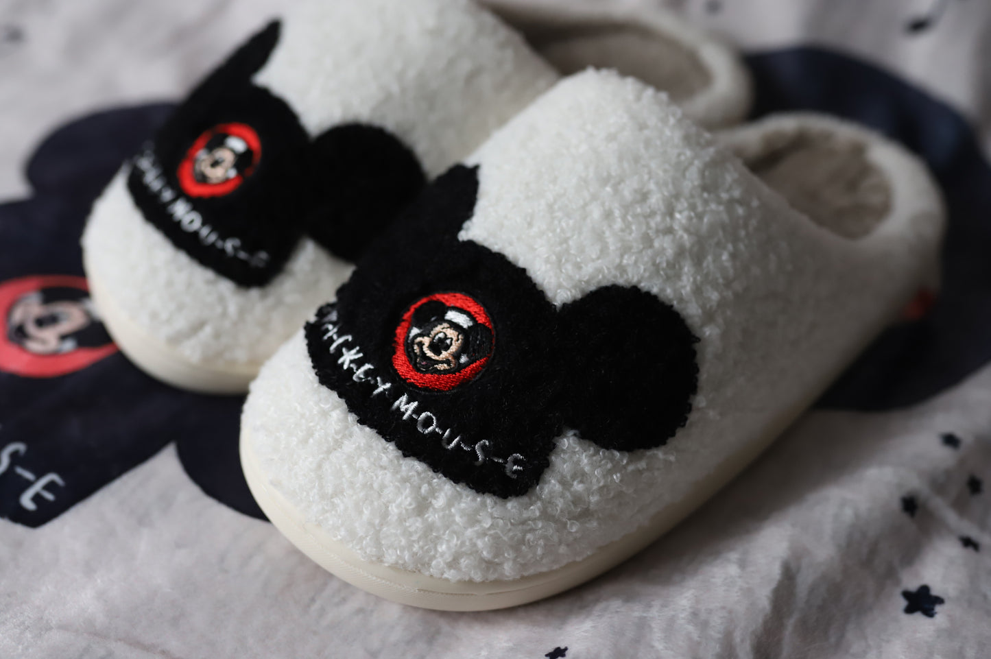 READY TO SHIP - Mouse Hat M-I C-K-E-Y M-O-U-S-E - Slippers