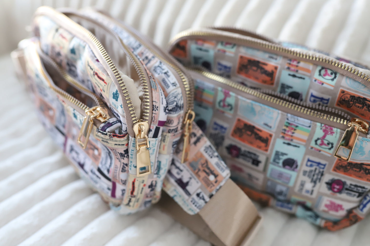 READY TO SHIP - DLR VINTAGE TICKET - BELT BAG