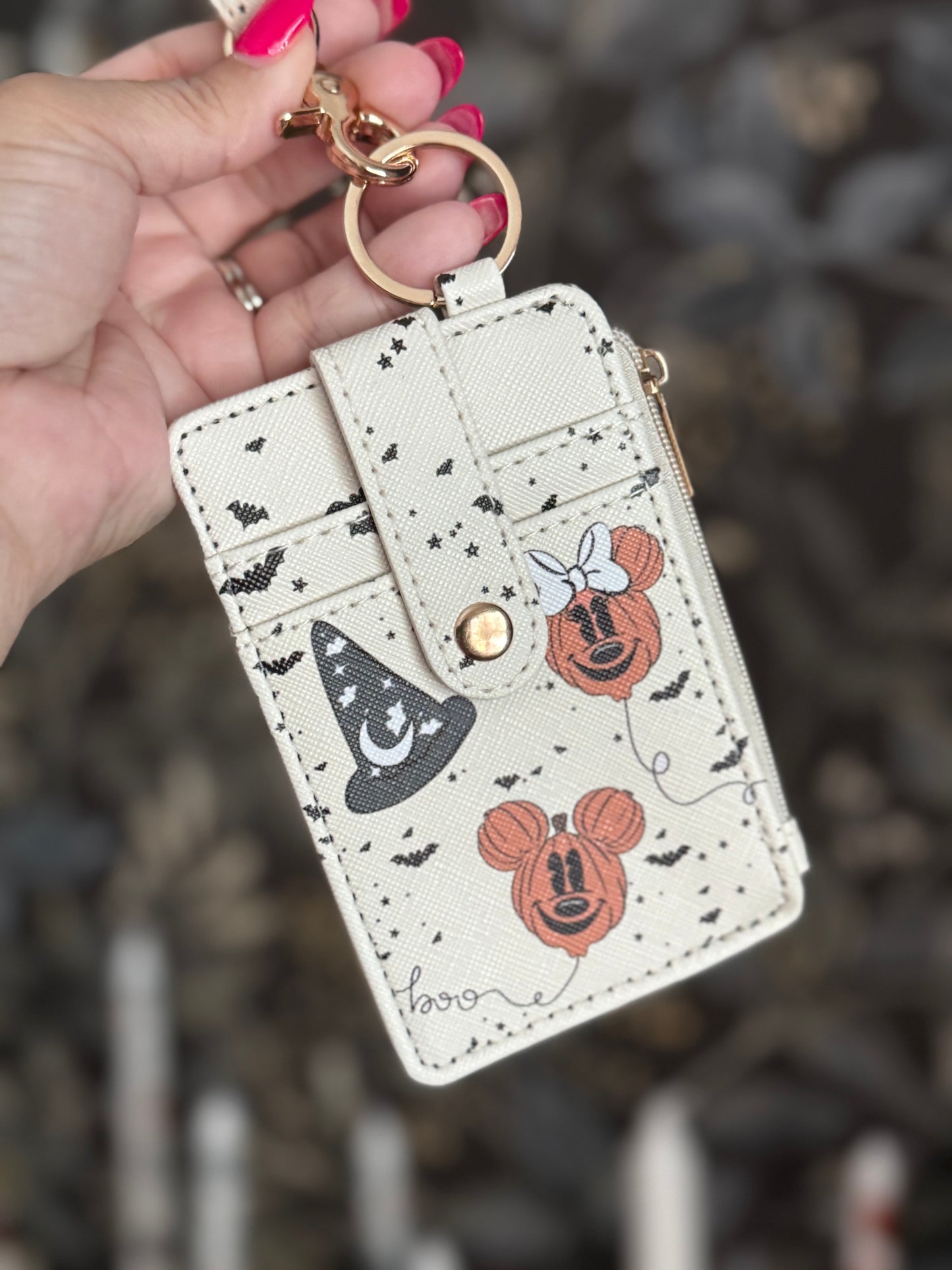READY TO SHIP - RETRO CAKE SPOOKY MAGIC - CARDHOLDER WRISTLET