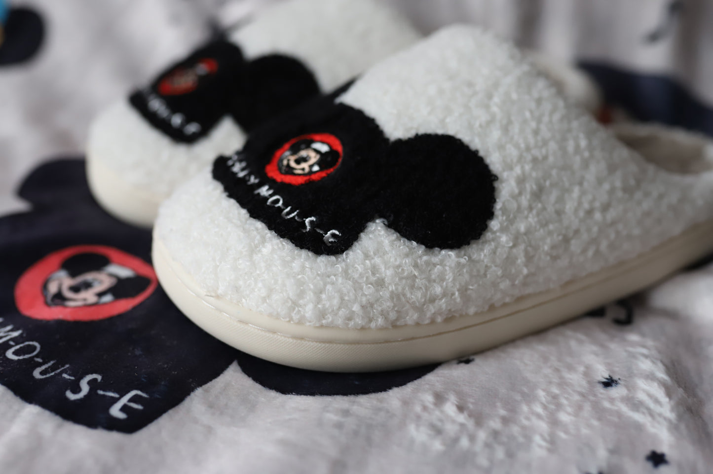 READY TO SHIP - Mouse Hat M-I C-K-E-Y  M-O-U-S-E - Slippers