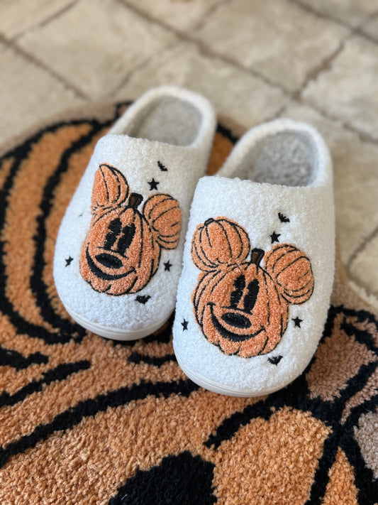 READY TO SHIP - PUMPKIN SLIPPERS