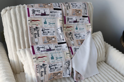 READY TO SHIP - DLR VINTAGE TICKET - MICROFIBER TOWEL SET