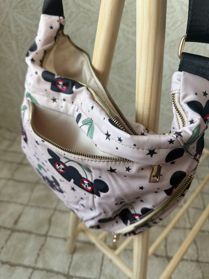 READY TO SHIP - MOUSEKETEER HAT CHERRYS -  CROSSBODY BAG