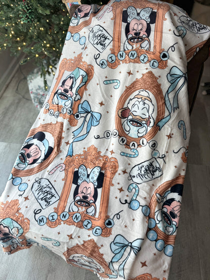 READY TO SHIP - HOT COCO FRIENDS - MINKY BLANKET 50x60"