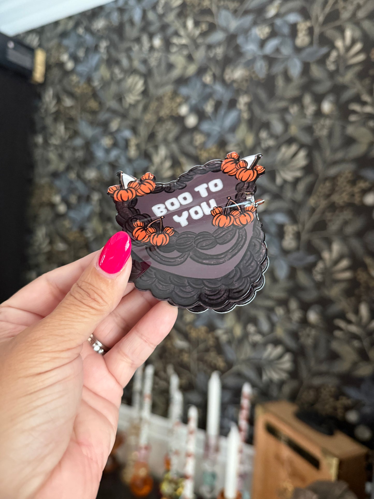 READY TO SHIP - BOO TO YOU RETRO CAKE - HAIR CLIP