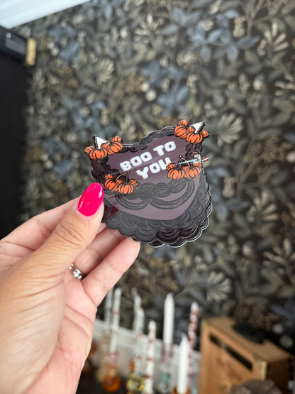 READY TO SHIP - BOO TO YOU RETRO CAKE - HAIR CLIP