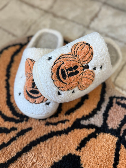 READY TO SHIP - PUMPKIN SLIPPERS
