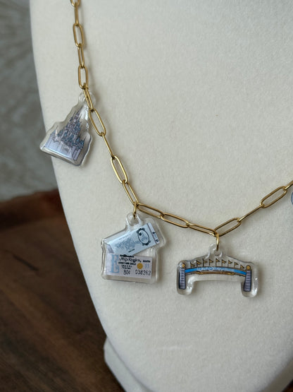 RTS- EAST COAST MAGIC WDW - CHARM NECKLACE (5 CHARMS)