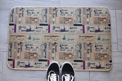 READY TO SHIP - DLR VINTAGE TICKETS NON SLIP MAT