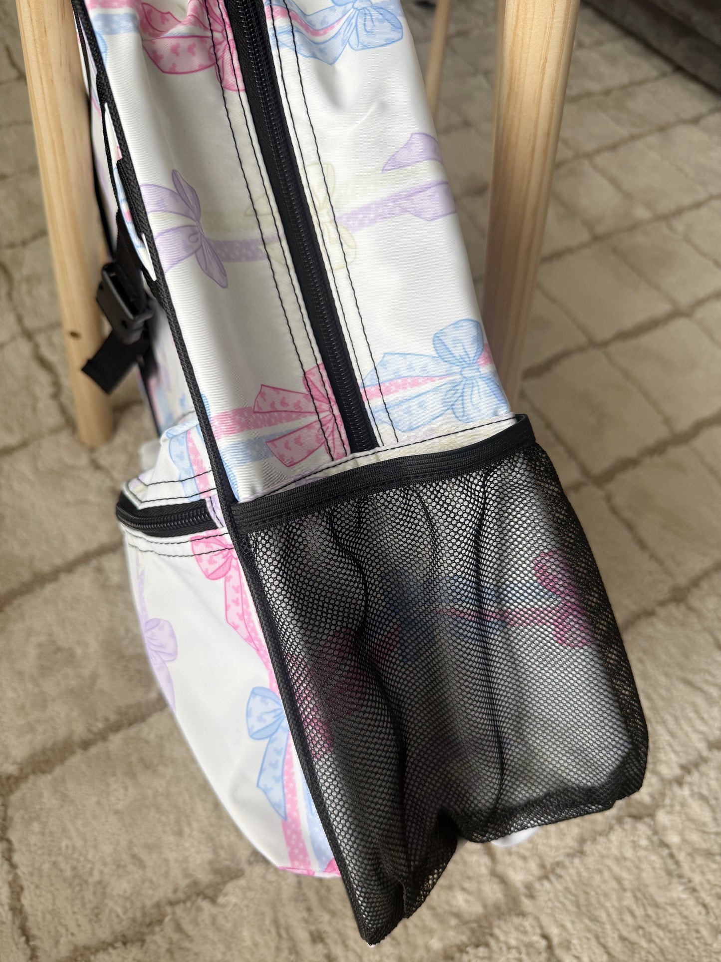 RTS- STRIPED MOUSE BOWS - WATERPROOF BACKPACK