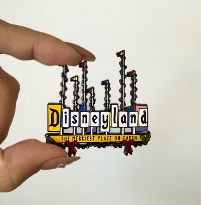 READY TO SHIP - DLR CHRISTMAS ENTRANCE SIGN - ENAMEL PIN