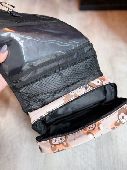 RTS - LABUBU PUMPKIN - TRAVEL COSMETIC BATHROOM BAG