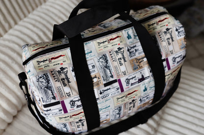 READY TO SHIP - DLR VINTAGE TICKET DUFFEL BAG
