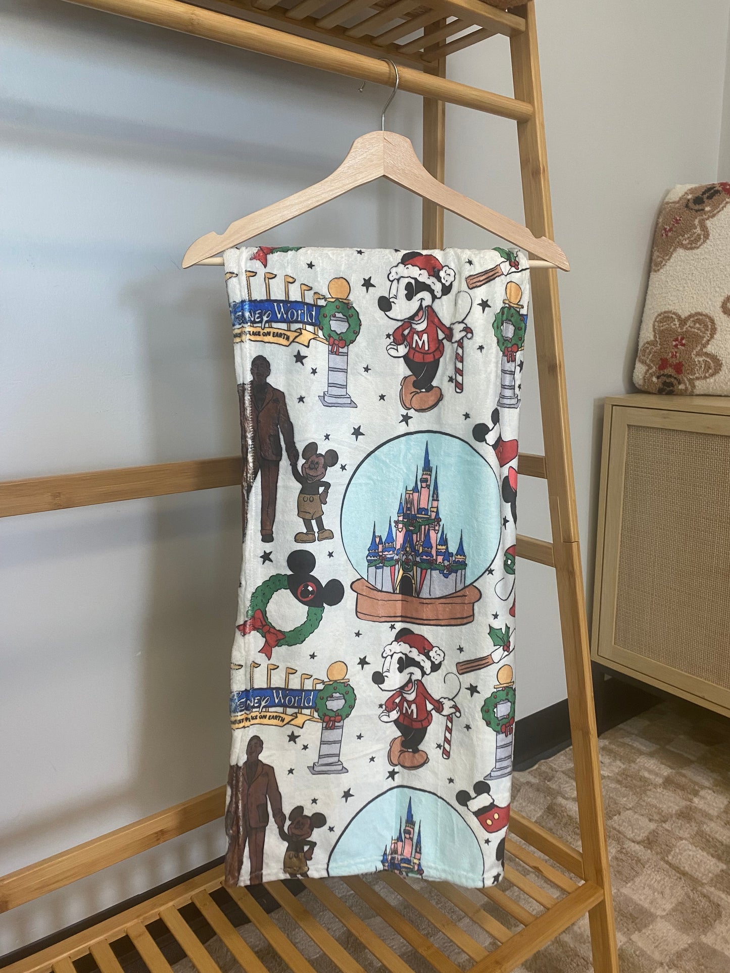 RTS - WDW Christmas at the parks - Minky Blanket (50 x 60)