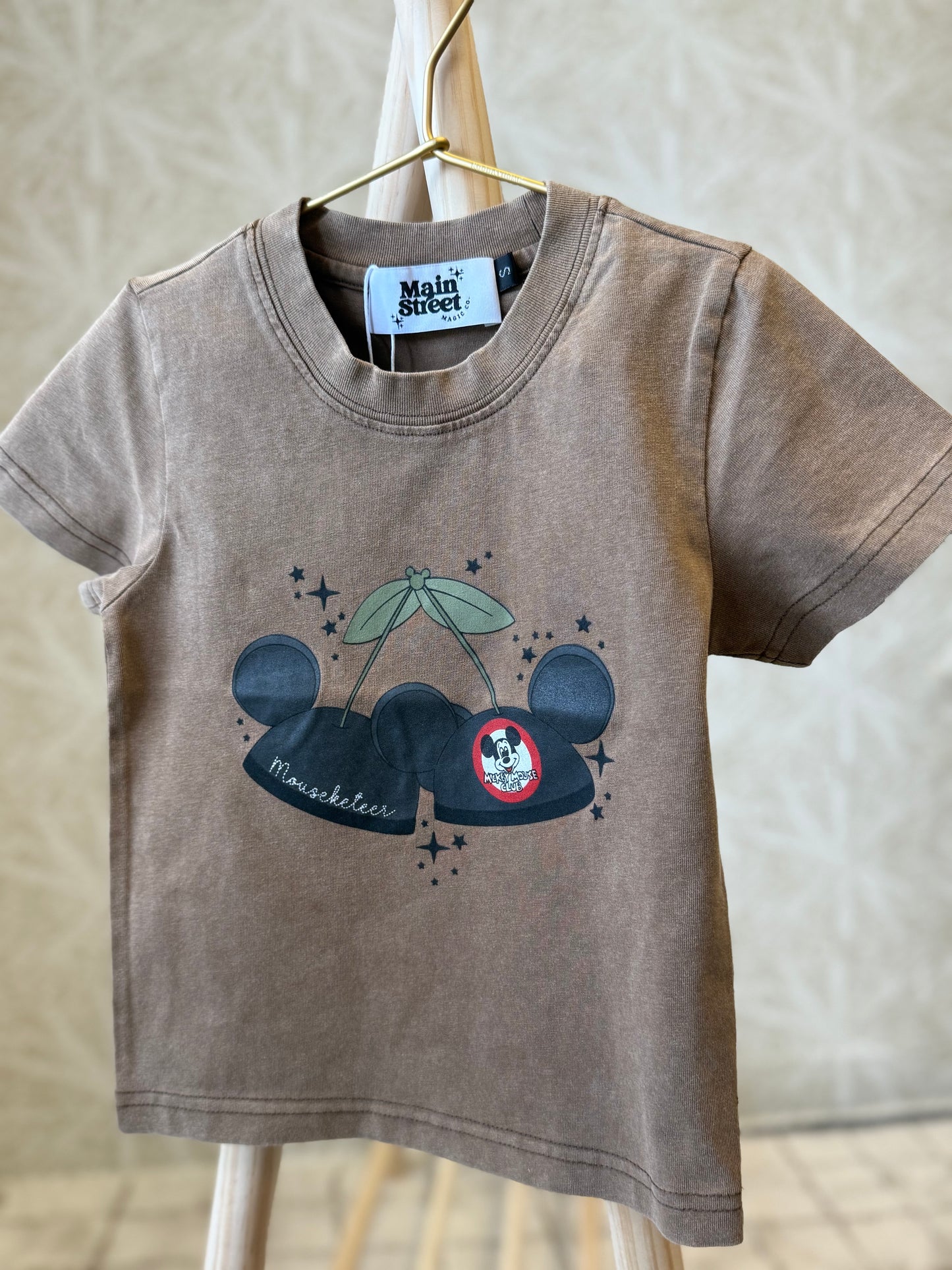 READY TO SHIP - MOUSEKETEER HAT CHERRY - SHIRT (KIDS & ADULTS)