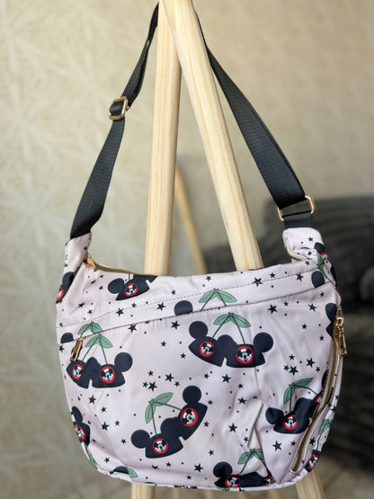 READY TO SHIP - MOUSEKETEER HAT CHERRYS -  CROSSBODY BAG