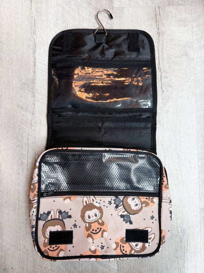 RTS - LABUBU PUMPKIN - TRAVEL COSMETIC BATHROOM BAG