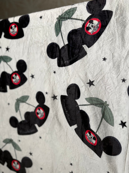 READY TO SHIP - MOUSEKETEER CHERRY HATS - MINKY BLANKET 50x60"