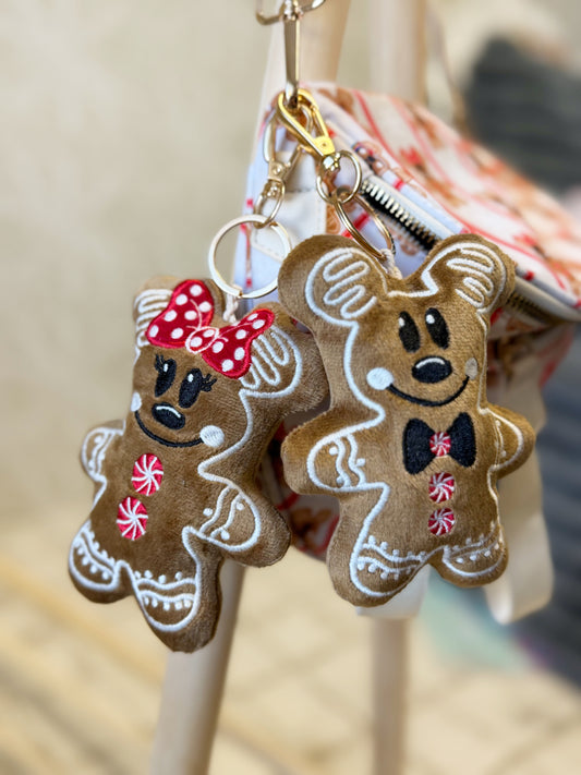 RTS- GINGERBREAD PLUSH BAG CHARM