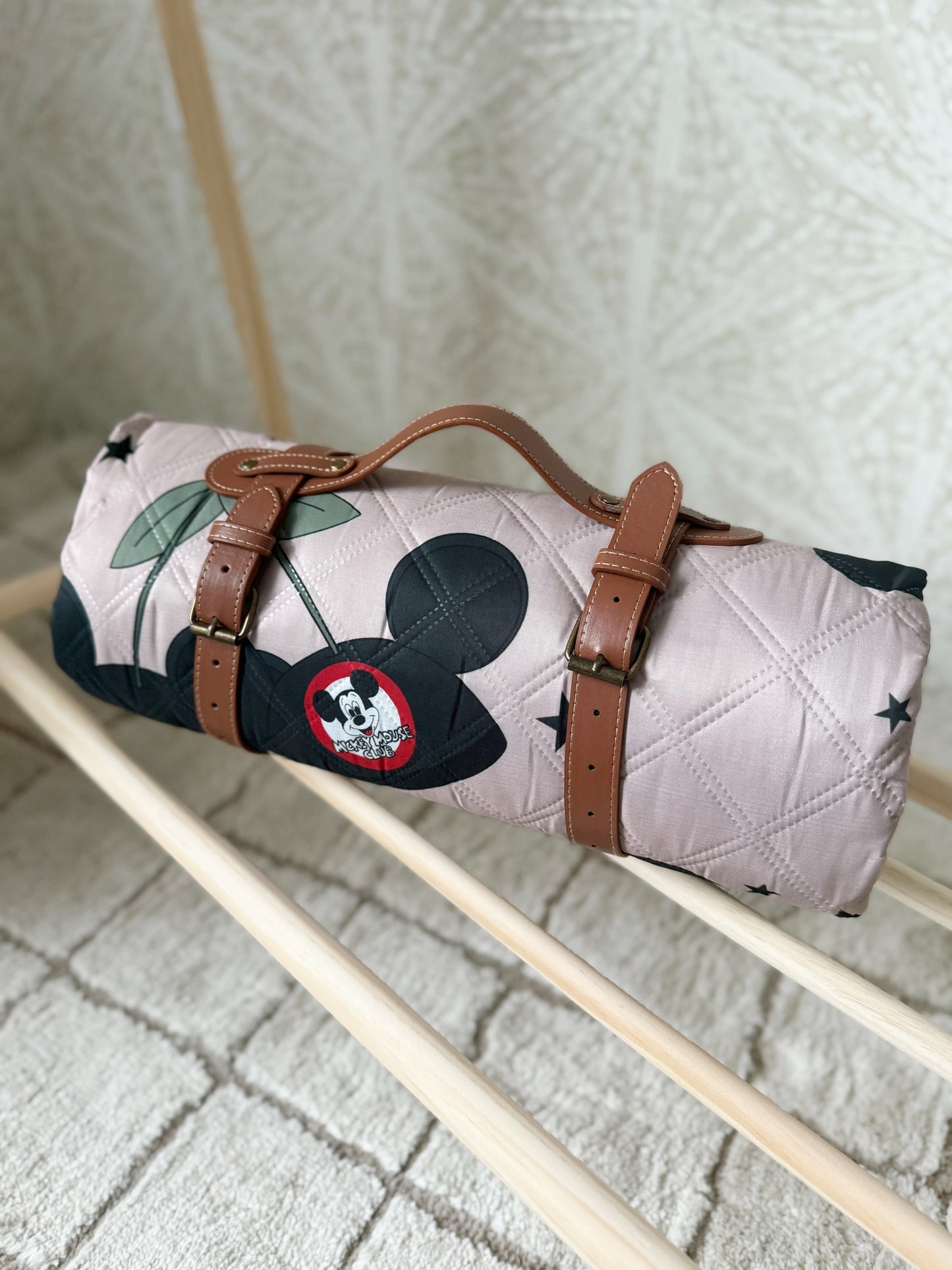 READY TO SHIP - MOUSEKETEER CHERRY HATS - WATERPROOF MAT WITH LEATHER STRAP