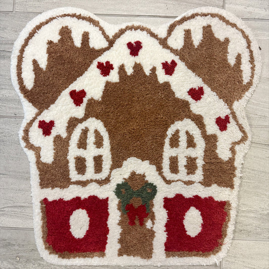 RTS- Gingerbread House - Non Slip Rug
