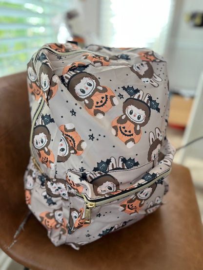 RTS- LABUBU PUMPKIN - STANDARD SIZE BACKPACK
