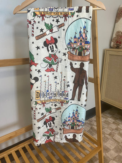 RTS - DLR Christmas at the Parks - Minky Blanket (50 x 60)