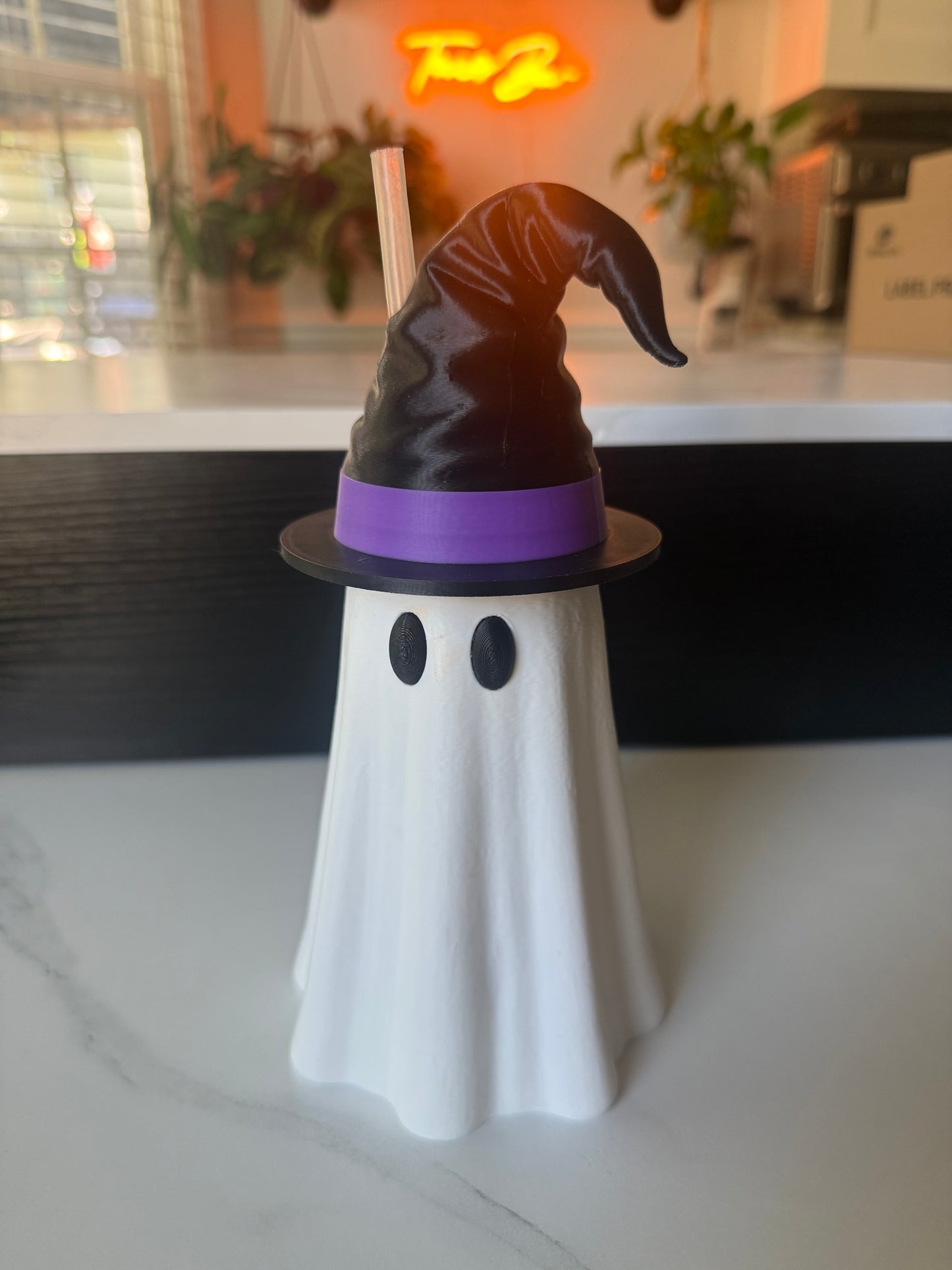 GHOST CAN HOLDER (WITH WITCH HAT OPTION) - PRODUCTION TIME IS 1-2 WEEKS