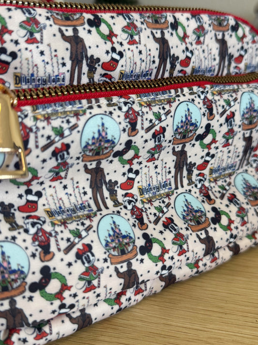 READY TO SHIP - DLR - Christmas at the Parks - Crossbody/Fanny pack (Printing defect *small scaling)