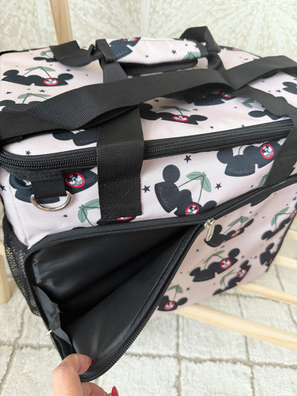READY TO SHIP - MOUSEKETEER CHERRY HATS - INSULATED COOLER BAG