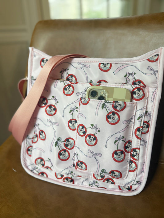 READY TO SHIP - MOUSEKETEER CHERRYS -  CROSSBODY BAG