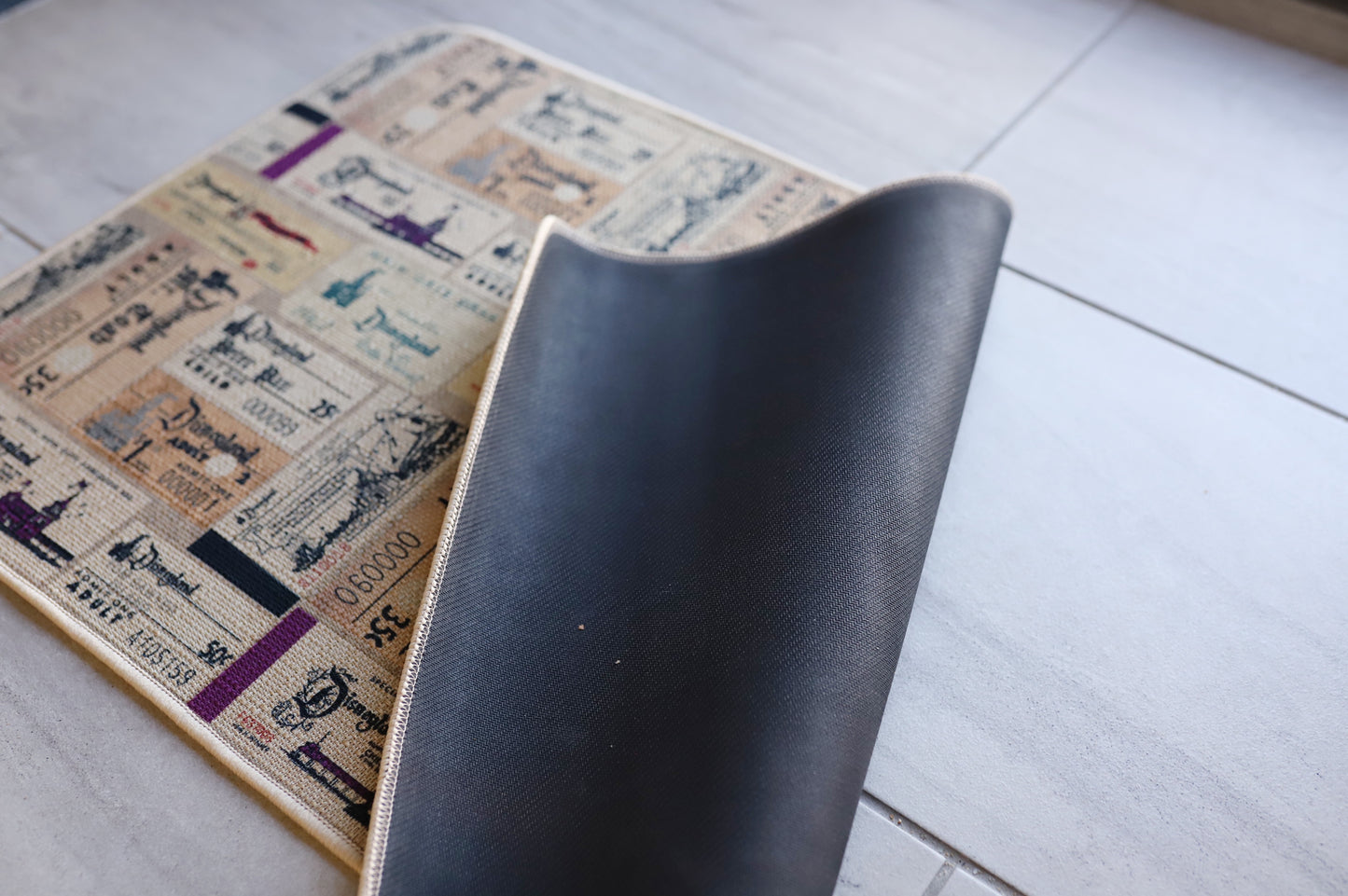 READY TO SHIP - DLR VINTAGE TICKETS NON SLIP MAT