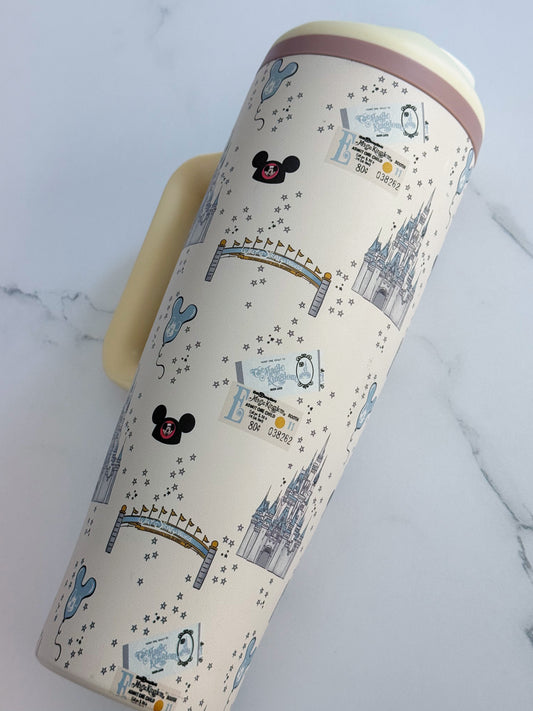 EAST COAST MAGIC WDW- 40 oz SIPPER STAINLESS STEEL TUMBLER