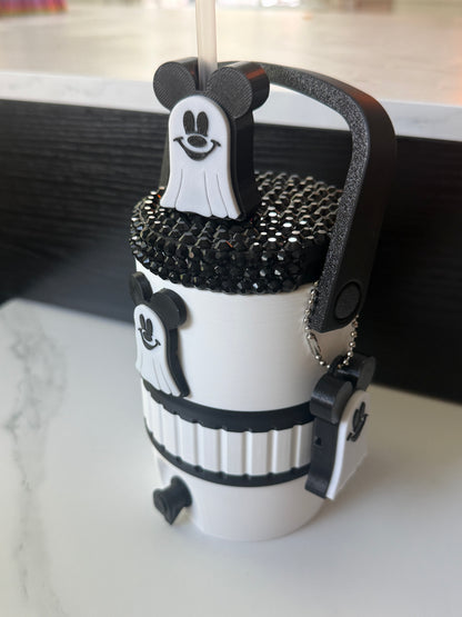 MOUSE GHOST  - 12 oz Soda Can Holder STRAW TOPPER AND CAN OPENER SOLD SEPARATELY (CURRENT PROCESSING TIME IS 1- 2 WEEKS FOR PRODUCTION)