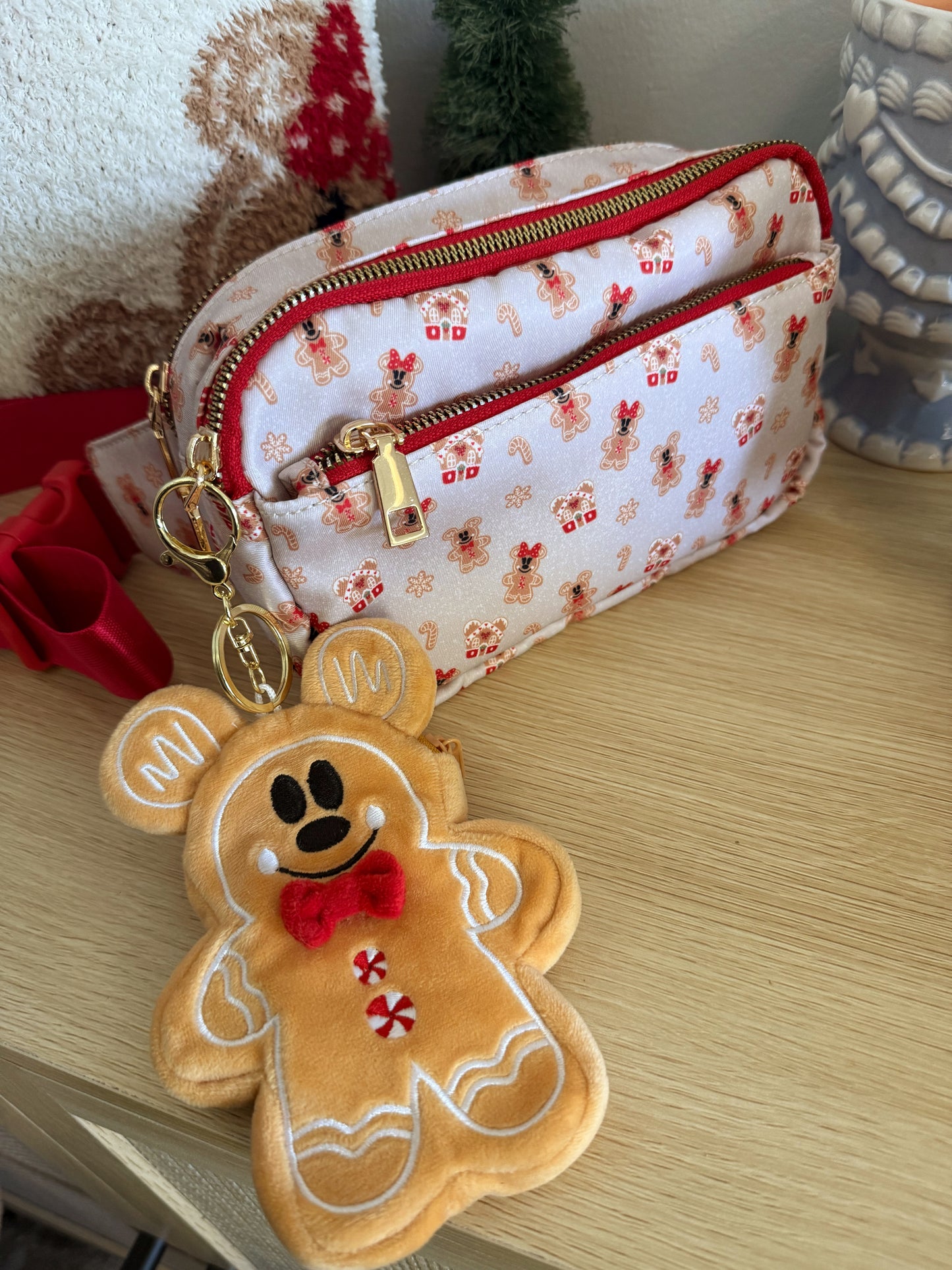 Gingy-  Keycahin/Bag Charm with Zipper Pouch