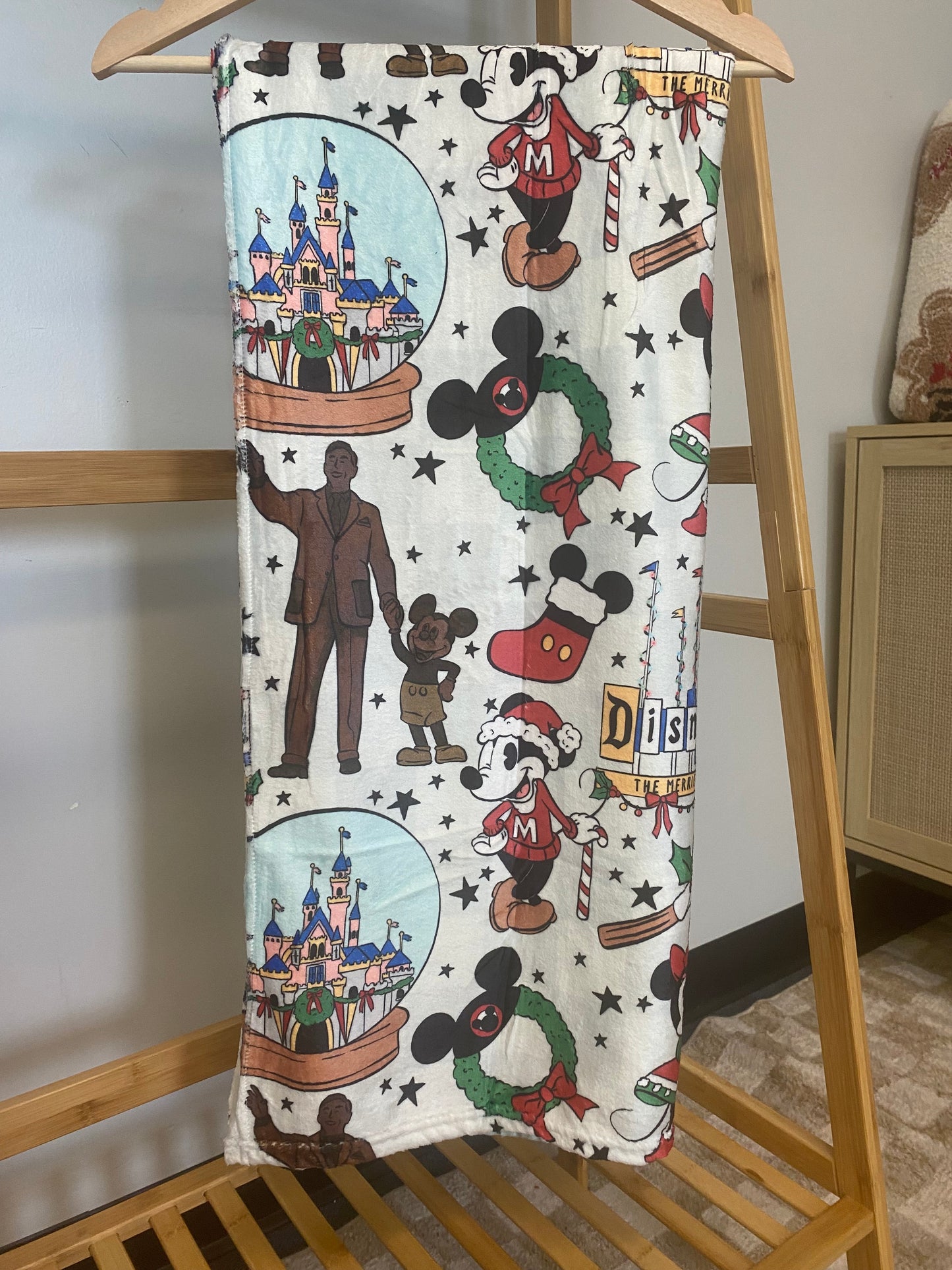 RTS - DLR Christmas at the Parks - Minky Blanket (50 x 60)
