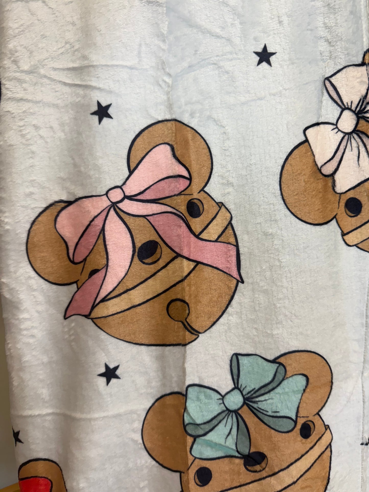 RTS - Bells with Bows - Minky Blanket (50x60)