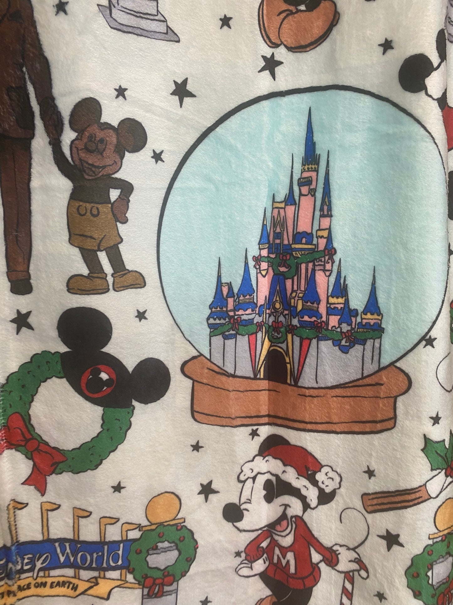 RTS - WDW Christmas at the parks - Minky Blanket (50 x 60)